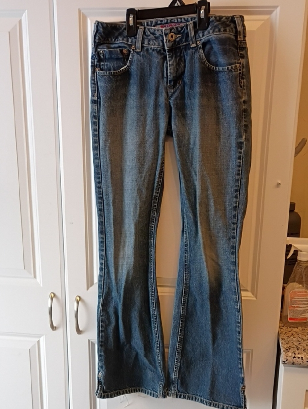 Silver Jeans Medium Blue Flare Wide-Leg Denim
